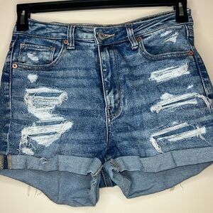 American Eagle Outfitters Ripped Jean Shorts Mom Shorts Size 6